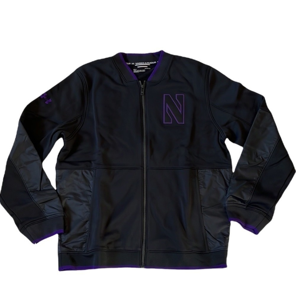 Under Armor Full zip Northwestern University Wildcats Fleece Jacket size Large